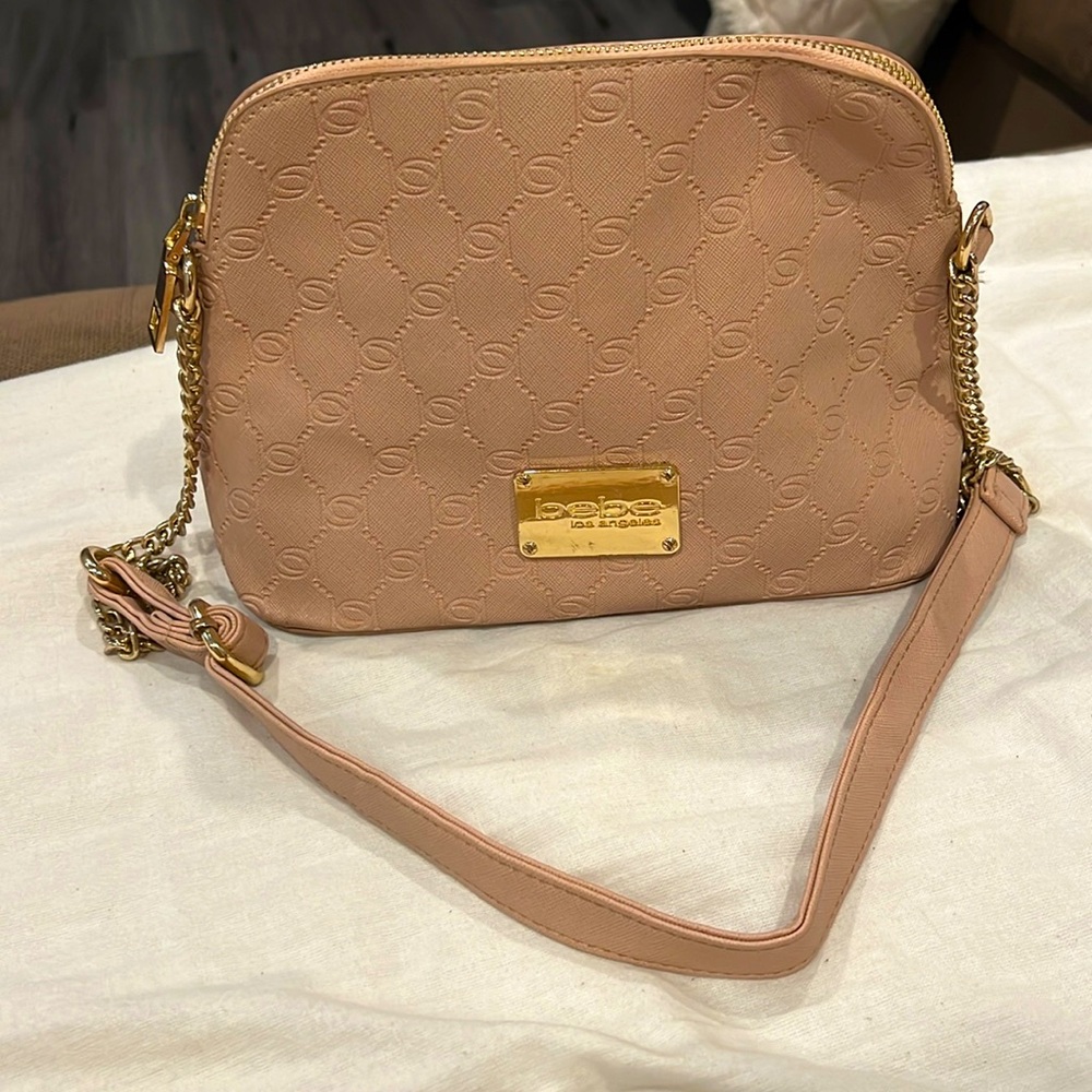 Light pink tan Bebe purse